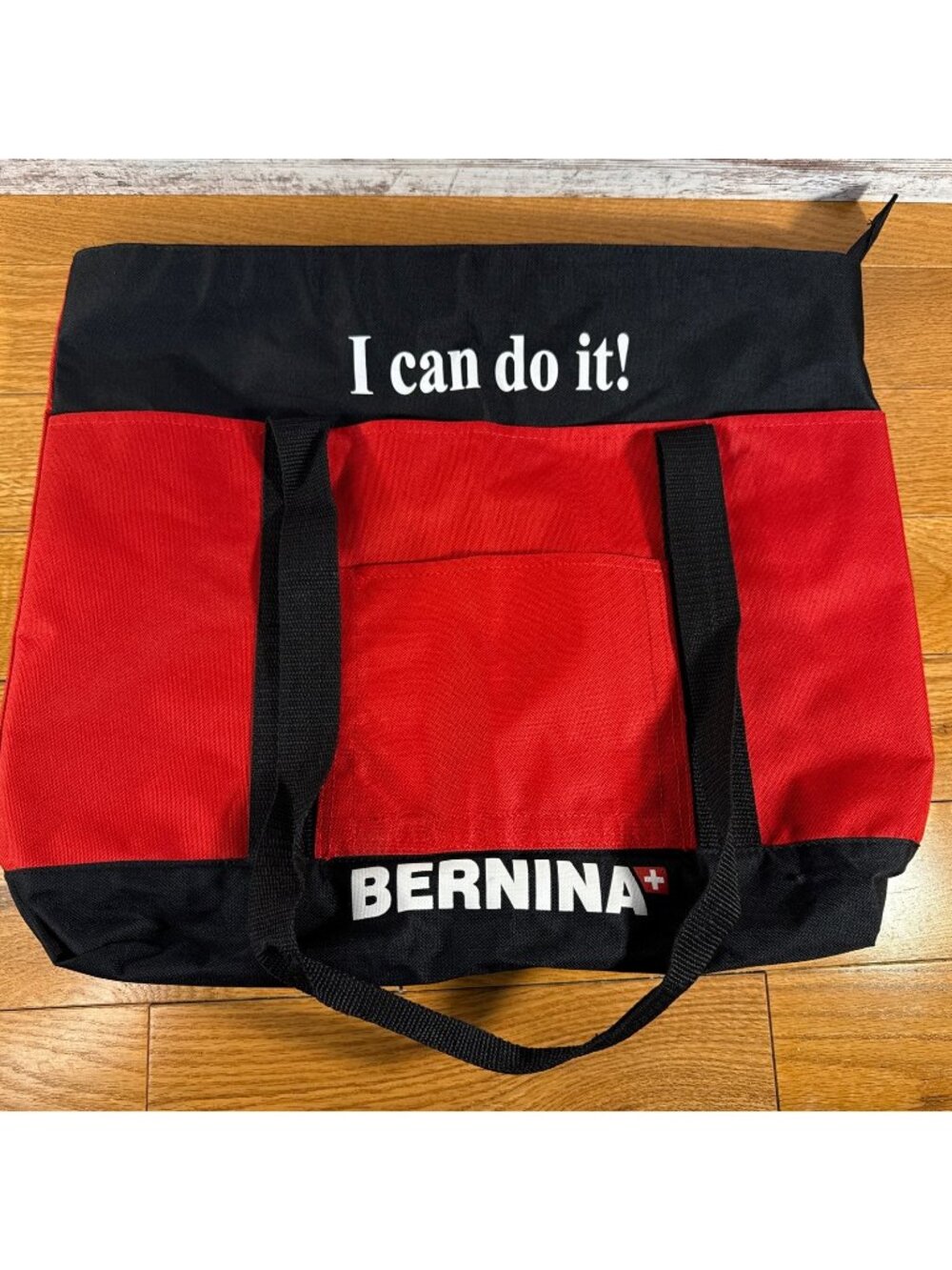 Bernina Soft Zip Sewing Craft Red Storage Bag with Strap Approx. 16x18 Zippered